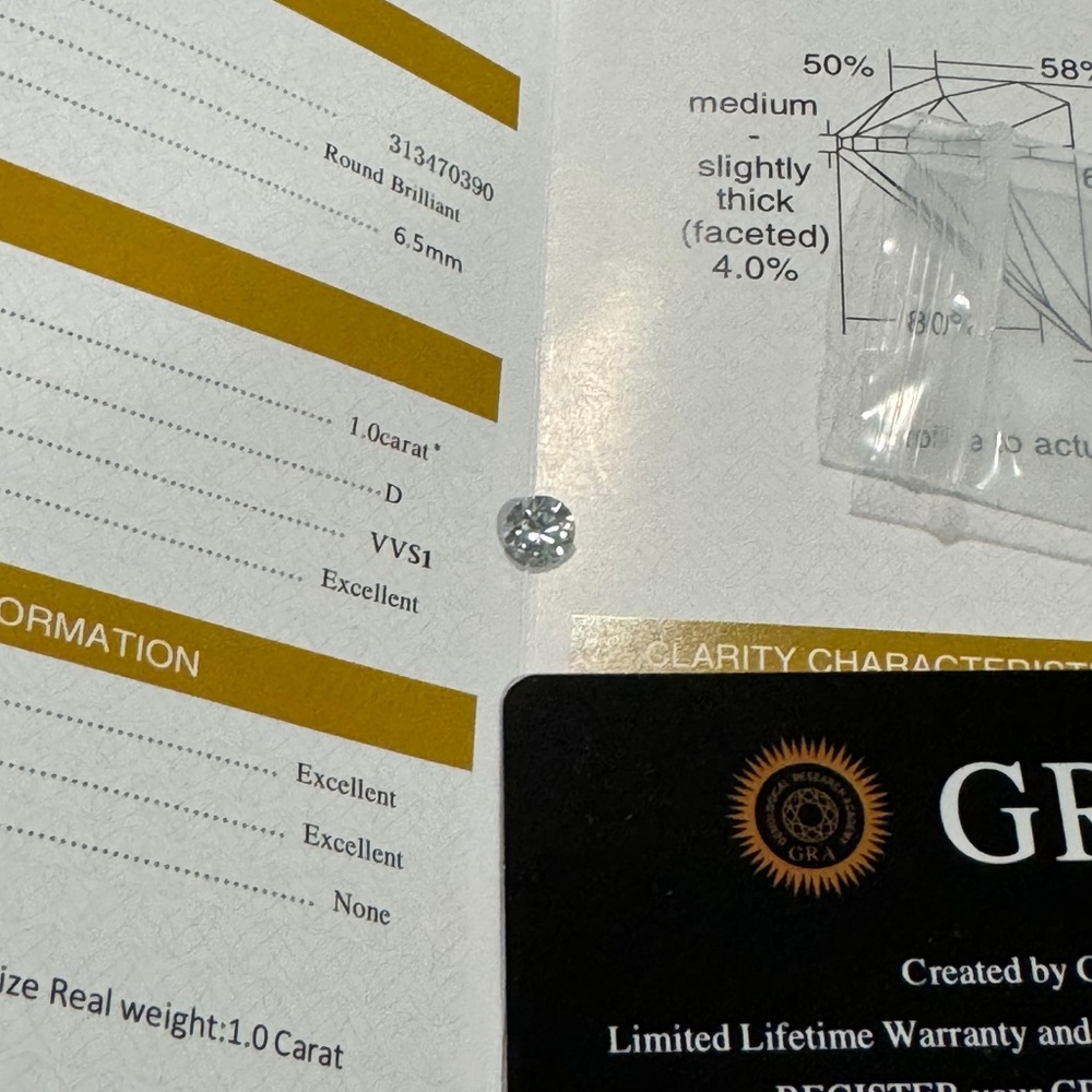1 carat Moissanite